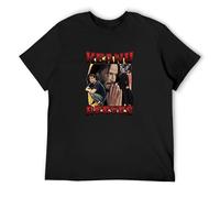Keanu Reeves Be Kind to Animals Or I'll Kill You T-Shirt Graphic Printed Tee Shirt Mens Black Shirt, Negro , S