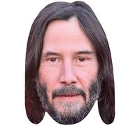 Keanu Reeves (Grey Beard) Big Head. Máscara más grande que la vida.