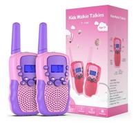 Kearui Juguetes para Niños de 3 4 5 6 7 8 Años, Walkie Talkie para Niños 8 Canales LCD Pantalla Larga Distancia 3KM, Juguete Regalos para Niños o Niñas de 3 a12 Años