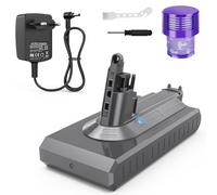 KEATFE Batería de repuesto para aspiradora Dyson SV14 Absolute Complete Fluffy (3900 mAh, tipo tornillo), 25,2 V (con filtro, cepillo y tornillos)