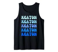 Keaton Retro Name Stack Design Camiseta sin Mangas
