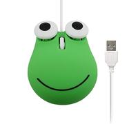 KeautFair - Ratón con cable (1200 DPI de largo, 1200 ppp, portátil, diseño ergonómico, color verde