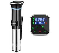 KEAWEO Sous Vide, 1100W Aparato de Cocina Precisión Cocina Baja Temperatura, Pantalla Pantalla LCD táctil, Temporizador, Cocinero Circulador, Máquina de Cocción al Vacío de Acero Inoxidable Recetario