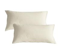 KEAYOO Funda de almohada de muselina, 40 x 80 cm, 2 unidades, 100 % algodón, muy suave (beis, 40 x 80 cm)