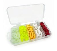 KEAYOO ToolA- Juego de gusanos artificiales, gusanos de pesca, gusanos de pesca, juego de gusanos artificiales para pesca de esturión, trucha de bajo (multicolor, 100 A)