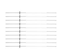 Kebab - Palitos de acero inoxidable antióxido, 10 piezas palitos de Kebab de metal para barbacoa, para pollo y verduras filete salchicha fruta picnic camping fiesta jardín