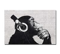 KEBIA 1 Pieza Abstracta Animal DJ Mono Lienzo Impresiones en Lienzo Pintura Carteles e Impresiones en Lienzo Cuadros de Arte de Pared para la Decoración de la Sala de Estar 70x100cm Sin Marco