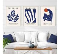 KEBIA Matisse carteles 1 pieza decoración del dormitorio hogar algas marinas arte de la pared impresiones en lienzo pintura abstracción pinturas interiores carteles mural 80x110cmx3 sin marco