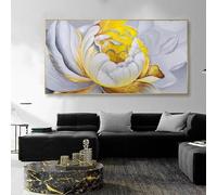 KEBIA Pósteres e impresiones de flores amarillas, hermoso paisaje natural, pintura en lienzo, cuadro artístico de pared, decoración del hogar, 60x120cm sin marco