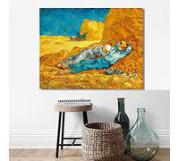 KEBIA Tiempo de descanso para el almuerzo Pintura famosa Van Gogh's The Wall Pictures Decor Posters and Prints Wall Art Canvas Paintingfor Living Room Decor 80x100cm Sin marco