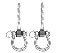 kebitedamai 2 PcsGanchos para Columpios de Techo, 123mm Soportes Ganchos de Techo de Acero Inoxidable de 180° Rotación, Ganchos de Hamacas Yoga Sacos de Boxeo Arena Porches Patios