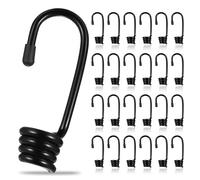 kebitedamai 24 Pcs Ganchos en Espiral para Cuerda de Goma 9 mm, Ganchos Expansores de Espiral para Cuerdas Elásticas, Ganchos de Tensión de Cuerda Tensora de Goma para Camiones Moto Bicicleta