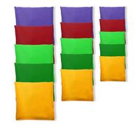 Keboyoe 15 Piezas Cornhole Bolsas Frijoles Colores para Cornhole Mini Cornholes Bolsas de FrijolesToss Game Bean Bag Juego Lanzamiento Bolsa de Frijoles para Jugar Al Aire Libre para Adultos
