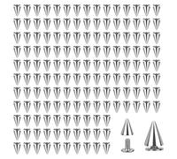 Keboyoe 150 Piezas 7×10mm Remaches Punk Tachuelas Cono Picos Remaches con Tornillo Tachuelas con Pinchos Plateado Remaches Cono de Cuero para Bricolaje Pulseras de Cuero Ropa Zapatos Decoración
