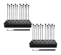 Keboyoe 24 Pinzas Cocodrilo MagnéTicas con Base MagnéTica Yuda Soldadura Flexible de 15 cm Piezas Soldadura Tercera Mano con 2 Cepillos y 2 Bases de Caja de Herramienta Soldadura Tercera Mano, Sopor