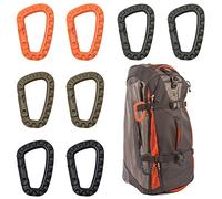 Keboyoe 8 Piezas Mosquetón de Escalada de Plástico Mosqueton Tactico Mosquetones de Plástico Forma en D Llavero para Bolsa Mochila Camping y Senderismo