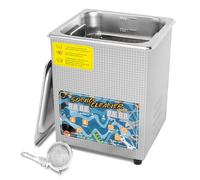 KECOOLKE Limpiador por ultrasonidos de gran capacidad de 2,2 L con potencia de 60 W, calefacción de 100 W y temporizador Acero inoxidable Limpiador ultrasónico profesional para la limpieza de