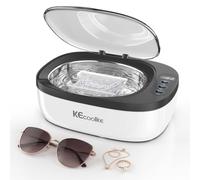 KECOOLKE Limpiador ultrasónico de joyas, 700 ml, limpiador acústico con temporizador digital para gafas, anillos, monedas, plata, solución de limpieza ultrasónica para regalos