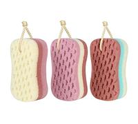 KECUCO 3 esponjas de baño suave para mujeres, hombres, 100% esponja, 3 colores y extra grande tamaño XL con espuma fina, suave y rica, Hombre joven/adulto.