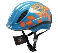 KED Meggy-II-Trend Casco de Bicicleta, Niños, Racer, Azul petróleo, Naranja, 46-51 (S)