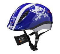 KED Meggy Originals Casco de Bicicleta, Niños, Azul tiburón, S/M (49-55cm)
