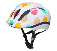 KED Meggy Trend Casco de Bicicleta, Niños, Lunares Coloridos, 52-58 cm