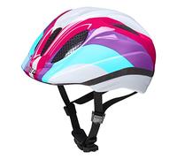 KED Meggy Trend Casco de Bicicleta, Niños, Rainbow Rave, M (52-58cm)