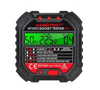 Kedelak - Comprobador de enchufes GFCI con indicador de voltaje de 90-250 V, circuito automático, detector de voltaje de polaridad Breaker Finder HT107D