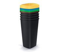 KEDEN Juego de 4 cubos de reciclaje de 25L cada