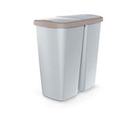 KEDEN Poubelle avec 2 couvercles indépendants de 45L