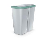 KEDEN Poubelle avec 2 couvercles indépendants de 45L