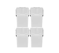 Set de 4 cubos de basura KEDEN SORTIBOX para reciclado, blanco, 100L