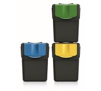 Keden SORTI BOX Juego de Cubos de Reciclaje Apilables (3, 20L)