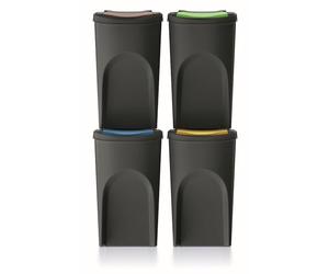 Keden Sortibox Juego de Cubos de Reciclaje Apilables (4, 35L)