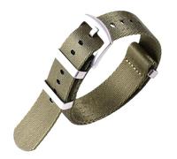 KEDFZY Correa de reloj de nailon unisex de 18 mm a 24 mm de ancho y 27 cm de largo, ajustable para un ajuste cómodo.,Verde militar,20 mm