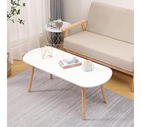Kedia - Mesa de centro de madera, mesa de café escandinava, mesa auxiliar, mesa baja gigogne, mesas bajas de salón, oficina, balcón (blanco)
