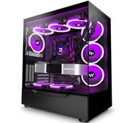KEDIERS Caja de PC - 4 Ventiladores PWM ARGB preinstalados, Carcasa de Torre E-ATX de Vidrio Templado, Negro, G900