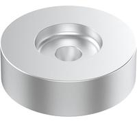 Kedok Adaptador de 45 rpm, para tocadiscos de vinilo de 7 pulgadas y tocadiscos técnicos, adaptador de cúpula de aluminio sólido 45, color plateado