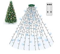 Kedoxi Luces De áRbol De Navidad Con 400 LED Y Temporizador, Cadena Dde Luces para Arbol De Navidad 16 Guirnaldas De 2 M, FáCil De Instalar, Luces Blancas, 8 Modos Cortina Luminosa