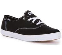 KEDS Champion Bajo Top Casual con Cordones Zapato de Lona Negro Mujer Ru 3-8