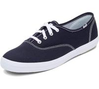 Keds Champion Canvas Lace Up, Zapatillas Deportivas Mujer, Black, 36 EU Ancho
