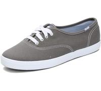 Keds Champion Canvas-Zapatos con Cordones, Zapatillas Mujer, Lona Gris Oscuro, 38.5 EU Ancho