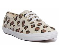 KEDS Champion Encaje De Plano Zapatos Color Leopardo Talla UK 3-7