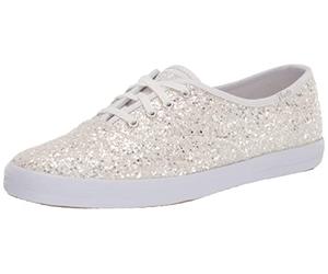 Keds Champion Glitter Lace Up, Zapatillas Mujer, White, 41 EU