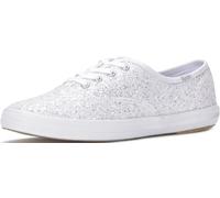 Keds Champion Glitter Zapatillas con Cordones para Mujer, Blanco, 6