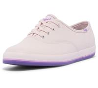 Keds Champion Leather Lace Up, Zapatillas Mujer, Rayas de Zorro Rosa y Morado, 37 EU Ancho