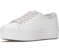 Keds Tenis de moda Triple Up para mujer, Piel blanca/rosa/azul, 37 EU