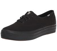 Keds Women's Triple Canvas Fashion Sneaker,Black,9.5 M US