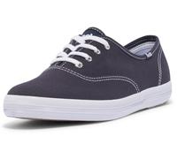 Keds Zapato Champion con Cordones de Lona, Zapatillas Deportivas Mujer, Negro, 36 EU Ancho