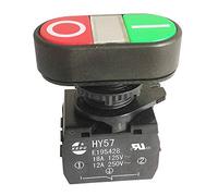 Kedu HY57 - Interruptor de botón pulsador mecánico autobloqueante para taladro magnético 12 A/250 V 1NO 1NC 4 bornes (HY57-A)